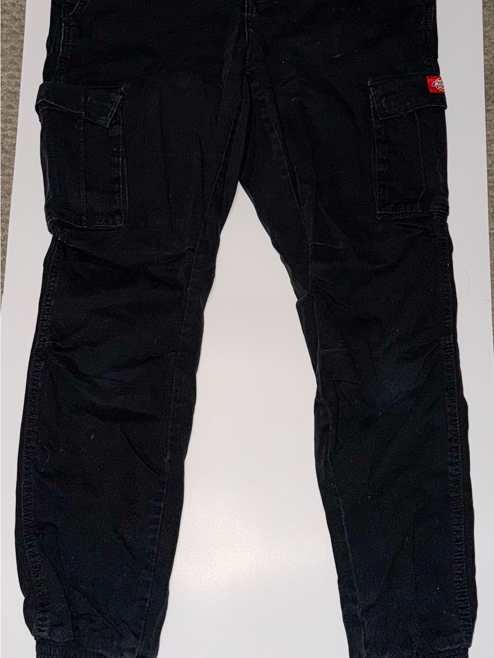 Dickies Black Cargo Jogger Pants with Side Utility Pockets